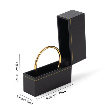 Black Bangle Box With Gold Trim, Price For 12PCS