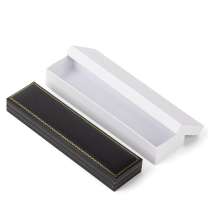 Black Bracelet Box With Gold Trim, Price For 12PCS