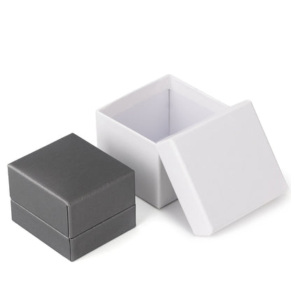 Gray PU Covered Earring Boxes, Price for 24 Pcs