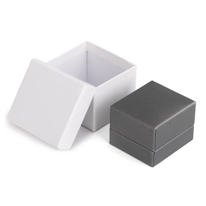 Gray PU Covered Ring Boxes, Price for 24 Pcs