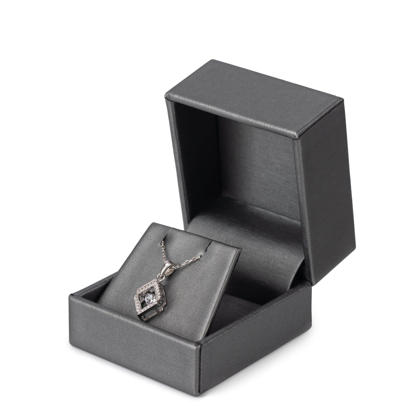 Gray PU Covered Ring Boxes, Price for 24 Pcs