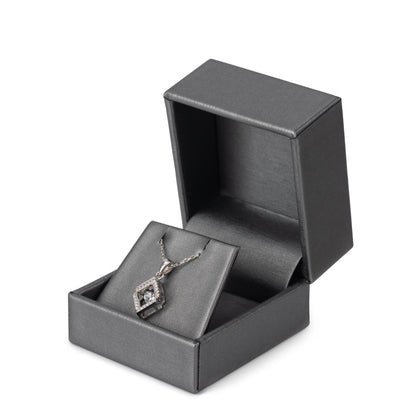 Gray PU Covered Ring Boxes, Price for 24 Pcs