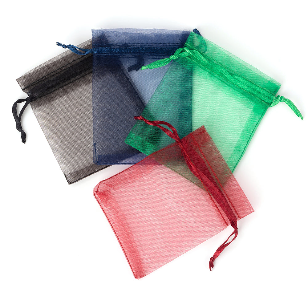 Green Organza Pouch，Price for 100 Pieces