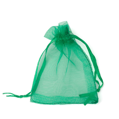 Green Organza Pouch，Price for 100 Pieces