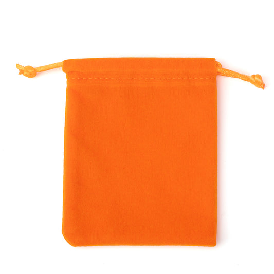 Orange Velvet Pouch， Price for 100Pieces