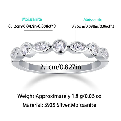 High Quality Color Moissanite Women's Engagement Ring Twisted s925 Sterling Silver Wed Ring Wholesale