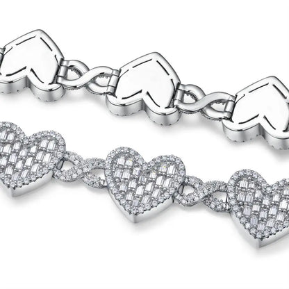 S925 Silver Cuban Bracelet with Moissanite  Elegant & Stylish, Perfect for Birthdays, Anniversaries, and Holiday Gifts