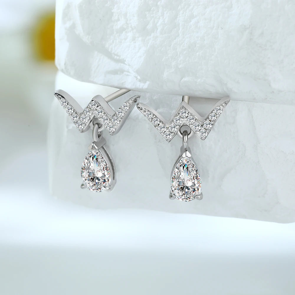 Unique Supplies Sterling Silver Earrings Jewelry Women Accessory Letter W 925 Sterling Silver Drop Earring for Women