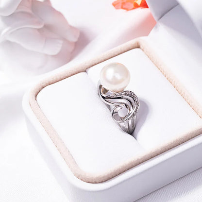 S925 pure silver pearl ring, female niche design, light luxury, high-end feeling, cool style, Instagram trendy fashion