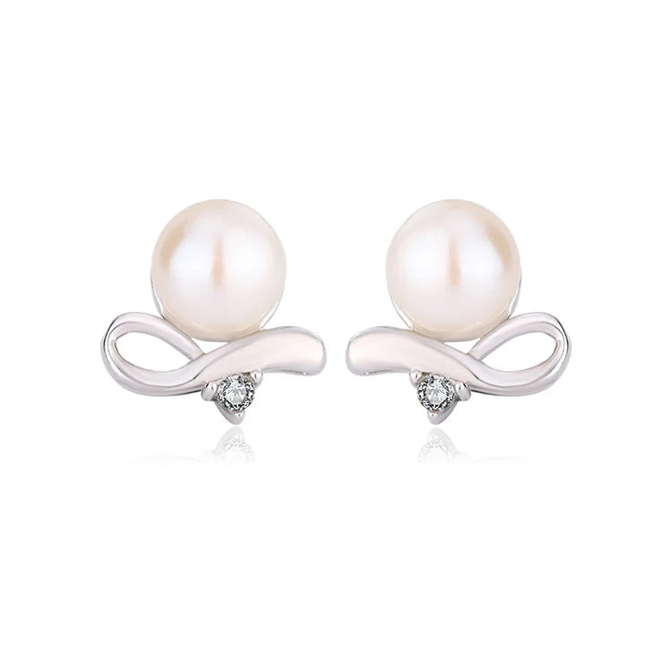 Wholesale ladies fine zirconia jewelry 925 sterling silver fresh water pearl earring pendant necklace set