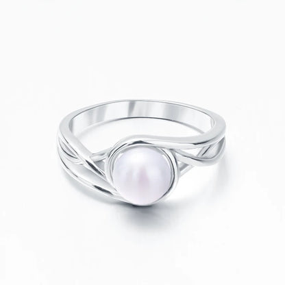 S925 pure silver pearl ring, female niche design, light luxury, high-end feeling, cool style, Instagram trendy fashion