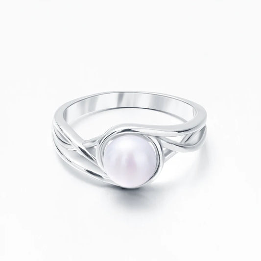 S925 pure silver pearl ring, female niche design, light luxury, high-end feeling, cool style, Instagram trendy fashion