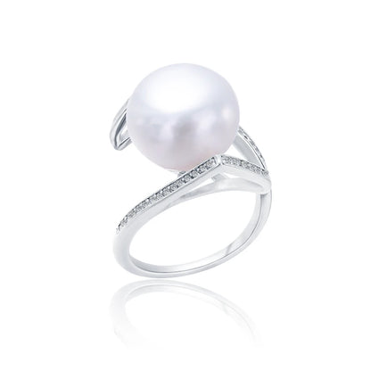 S925 pure silver pearl ring, female niche design, light luxury, high-end feeling, cool style, Instagram trendy fashion