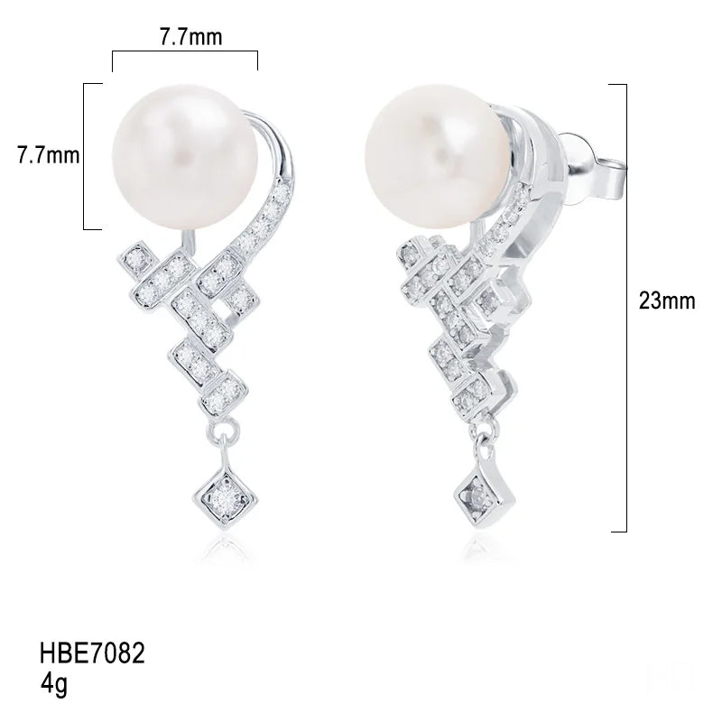 Wholesale New Trends 18k gold plated luxury 925 sterling silver dangle earrings fine jewelry for women