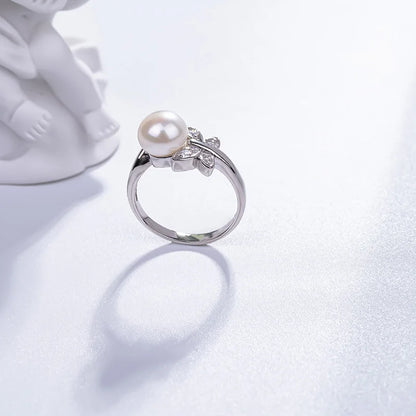 S925 pure silver pearl ring, female niche design, light luxury, high-end feeling, cool style, Instagram trendy fashion