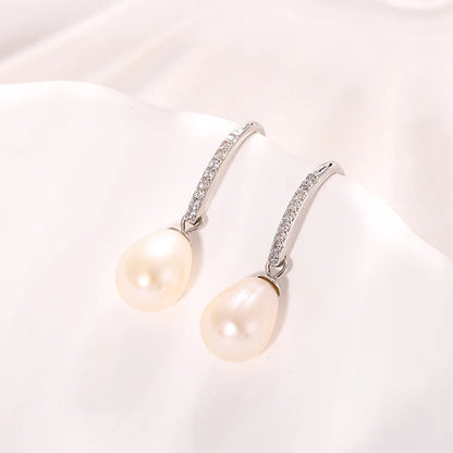 2024 Hot Sale fish hook cubic zirconia earrings gold plated 925 silver jewelry wholesale