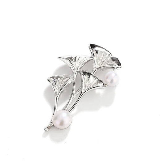 Fashion hot sale 925 sterling pure silver lotus leaf shape women freshwater pearl pendant for chains