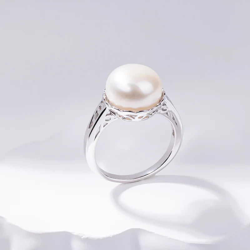 S925 pure silver pearl ring, female niche design, light luxury, high-end feeling, cool style, Instagram trendy fashion