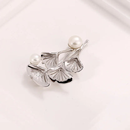 Fashion hot sale 925 sterling pure silver lotus leaf shape women freshwater pearl pendant for chains