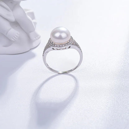 S925 pure silver pearl ring, female niche design, light luxury, high-end feeling, cool style, Instagram trendy fashion