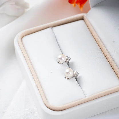 Bulk mixed wholesale accessories fashion zirconia jewelry 925 sterling silver freshwater pearl stud earrings