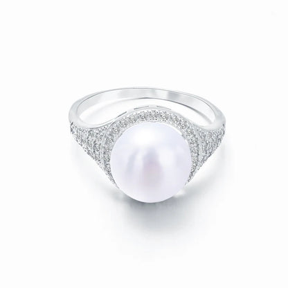 S925 pure silver pearl ring, female niche design, light luxury, high-end feeling, cool style, Instagram trendy fashion