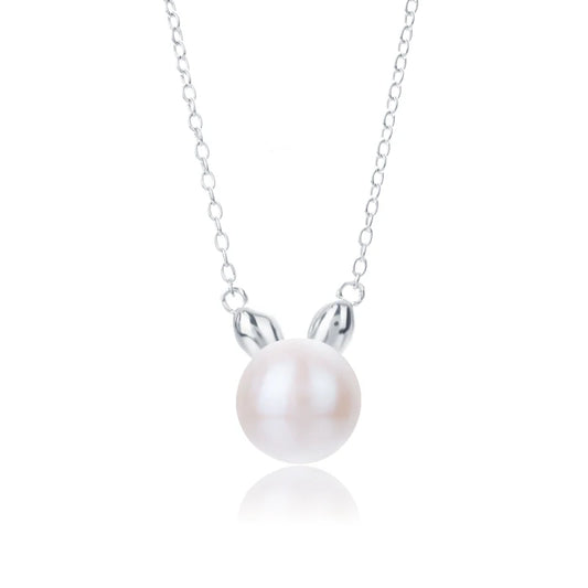 925 sterling silver women teardrop pearl charm drop pendant necklace with pearl pendant