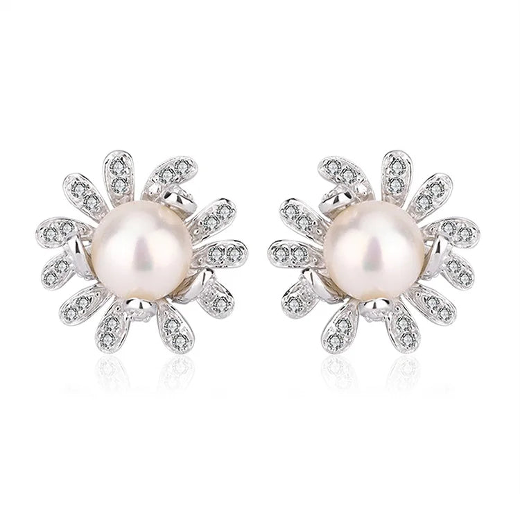 Earrings pendant ring fashion luxury 925 silver zircon fashion jewelry zirconia pearl jewelry sets for women