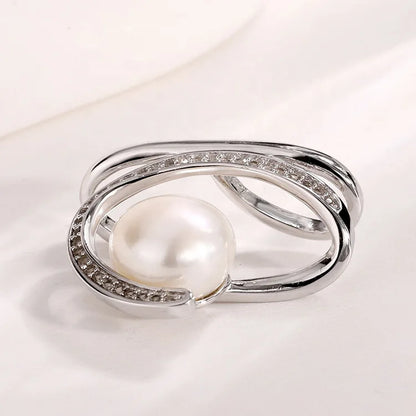 Custom logo modern diamond pendants sterling silver 925 freshwater pearl ladies necklace pendant