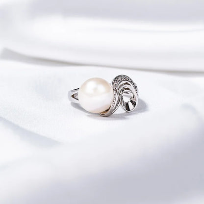 S925 pure silver pearl ring, female niche design, light luxury, high-end feeling, cool style, Instagram trendy fashion