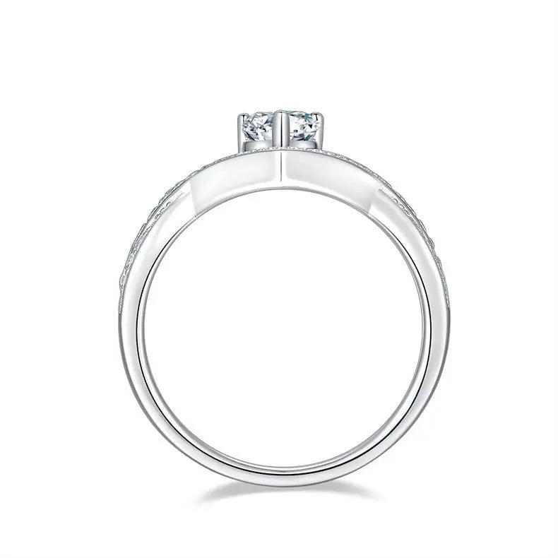 Luxurious Pear-Shaped Moissanite Ring, 5x8mm, S925 Silver with Platinum Plating, Perfect for Daily, Parties, & Gifts