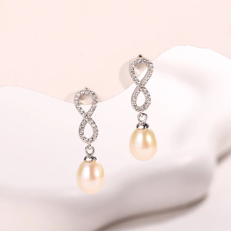 NewIn 2024 trendy plated gold  fine jewelry freshwater pearl 925 silver zirconia earrings for women
