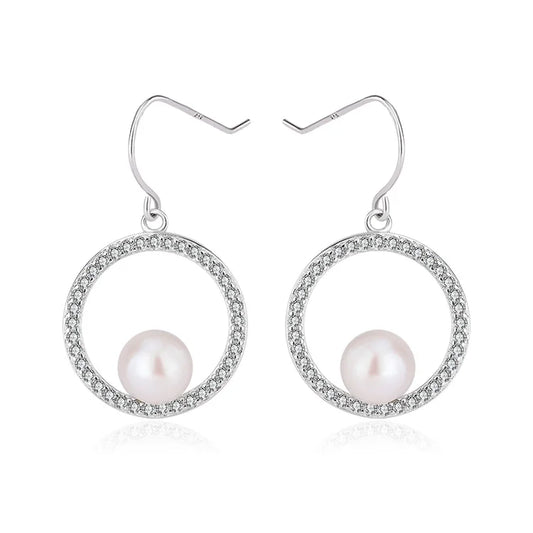 Custom fashion fine jewellery jewelry luxury 925 sterling silver pearl women earrings for women