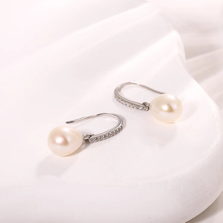 2024 Hot Sale fish hook cubic zirconia earrings gold plated 925 silver jewelry wholesale