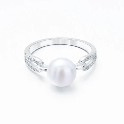 S925 pure silver pearl ring, female niche design, light luxury, high-end feeling, cool style, Instagram trendy fashion