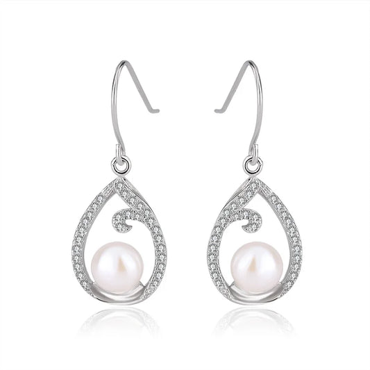 Wholesale custom logo oem high quality 925 sterling silver jewelry accessories pearl stud earings