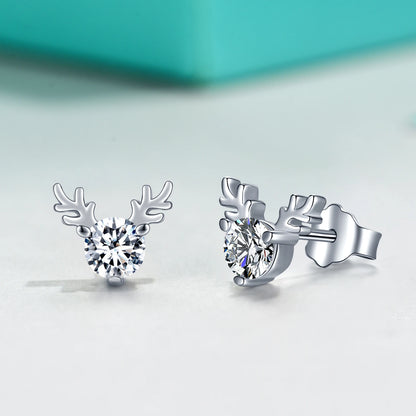 Jeweller Buy Cute Style 0.3 ct Earrings 925 Sterling Silver Round Brilliant Cut D Color Moissanite Diamond Stud