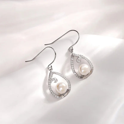 Wholesale custom logo oem high quality 925 sterling silver jewelry accessories pearl stud earings