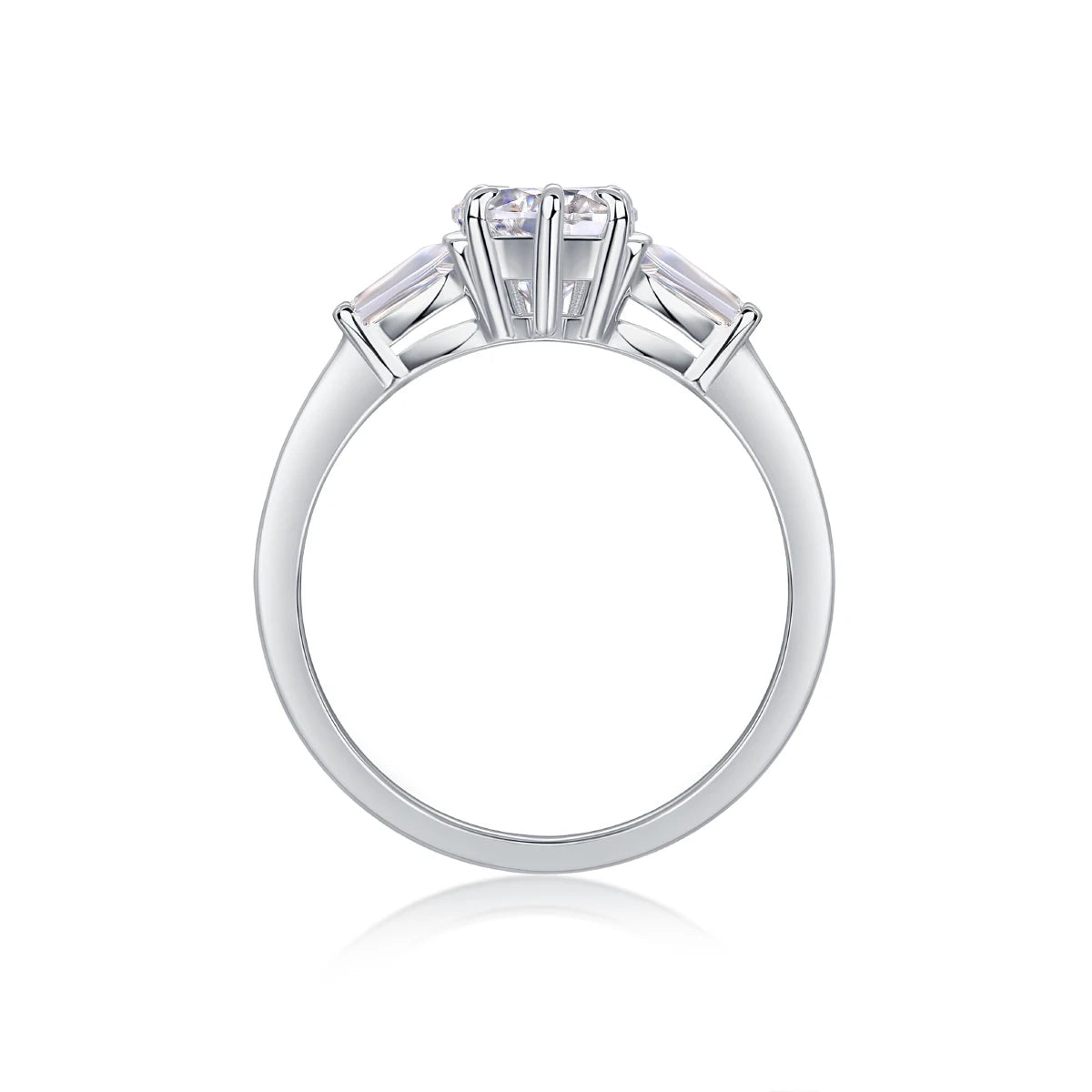 High Quality Diamond Moissanite Rings Customized Women Luxury Fashion Romantic Sterling Silver Ring 925