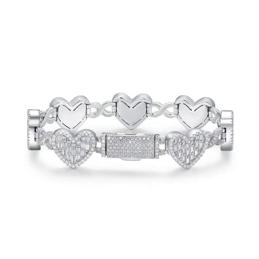 S925 Silver Cuban Bracelet with Moissanite  Elegant & Stylish, Perfect for Birthdays, Anniversaries, and Holiday Gifts