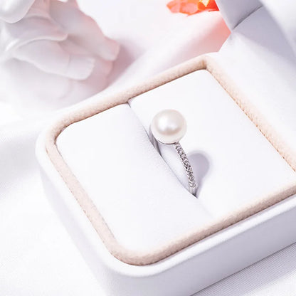 S925 pure silver pearl ring, female niche design, light luxury, high-end feeling, cool style, Instagram trendy fashion