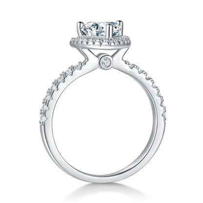 1-Carat Triangle Moissanite Engagement Ring - 925 Silver Plated, Moissanite, perfect for daily wear and Valentine's gifting.