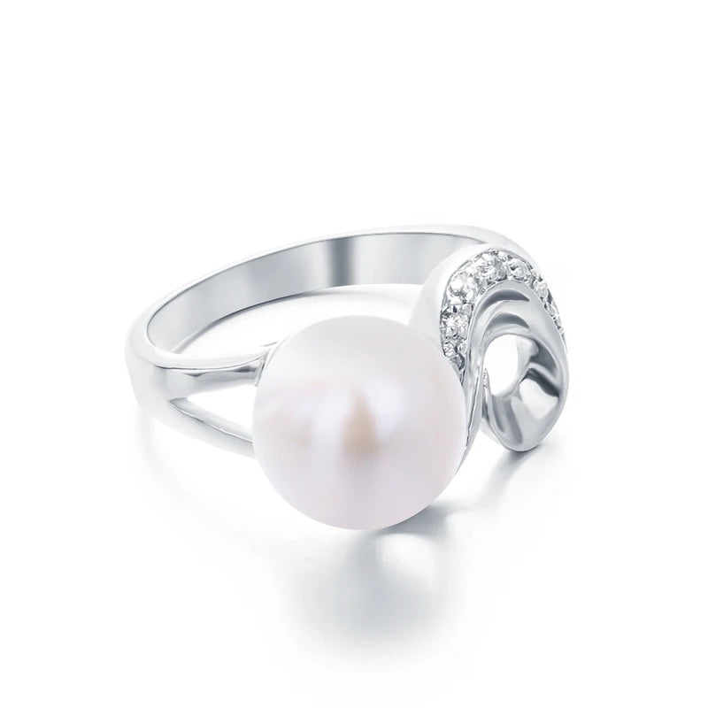 S925 pure silver pearl ring, female niche design, light luxury, high-end feeling, cool style, Instagram trendy fashion