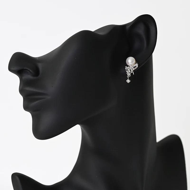 Wholesale New Trends 18k gold plated luxury 925 sterling silver dangle earrings fine jewelry for women