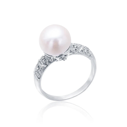 S925 pure silver pearl ring, female niche design, light luxury, high-end feeling, cool style, Instagram trendy fashion