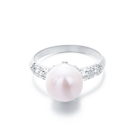 S925 pure silver pearl ring, female niche design, light luxury, high-end feeling, cool style, Instagram trendy fashion