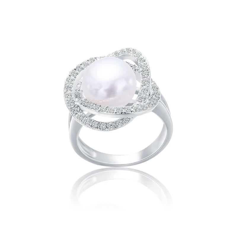 S925 pure silver pearl ring, female niche design, light luxury, high-end feeling, cool style, Instagram trendy fashion