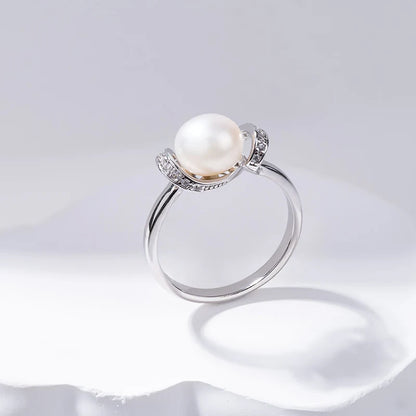 S925 pure silver pearl ring, female niche design, light luxury, high-end feeling, cool style, Instagram trendy fashion