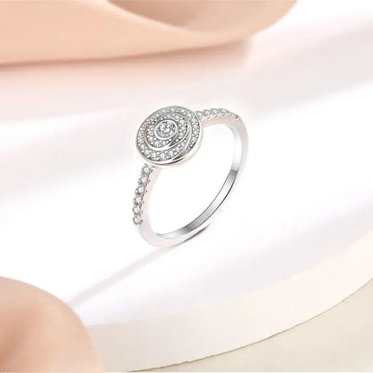 Silver Jewelry Women Rhodium Plated Zirconia Non Fade Jewellery Trendy Rings 925 Sterling Silver