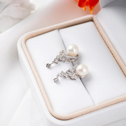 Wholesale New Trends 18k gold plated luxury 925 sterling silver dangle earrings fine jewelry for women